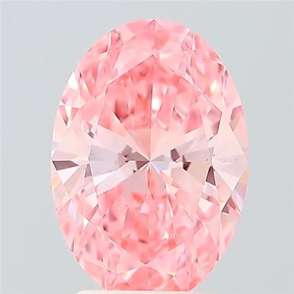 2.50ct Oval Lab Grown Diamond (Colour Fancy Vivid Pink, Clarity VS1, IGI Certified)