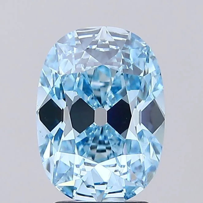2.56ct Cushion brilliant Lab Grown Diamond (Colour Fancy Vivid Blue, Clarity VS1, IGI Certified)
