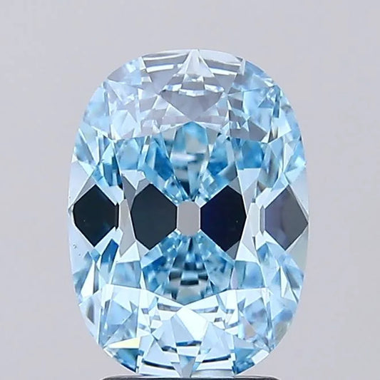 2.56ct Cushion brilliant Lab Grown Diamond (Colour Fancy Vivid Blue, Clarity VS1, IGI Certified)