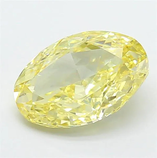 2.59ct Oval Lab Grown Diamond (Colour Fancy Yellow, Clarity VS1, IGI Certified)