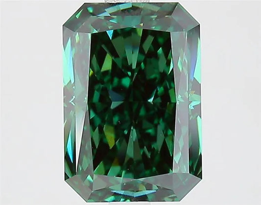 2.62ct Radiant Lab Grown Diamond (Colour Fancy Vivid Green, Clarity VVS2, IGI Certified)