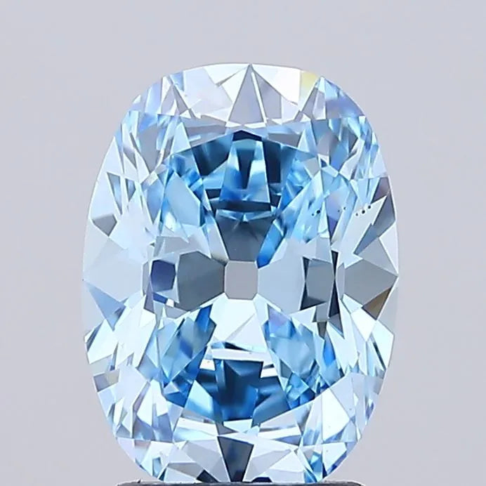 2.72ct Cushion modified Lab Grown Diamond (Colour Fancy Vivid Blue, Clarity VS1, IGI Certified)
