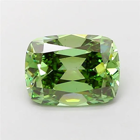 2.75ct Cushion brilliant Lab Grown Diamond (Colour Fancy Vivid Green, Clarity VS2, IGI Certified)