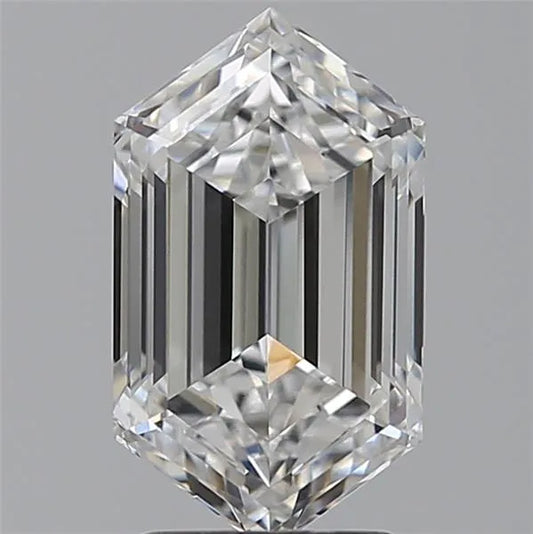 2.86ct Hexagonal Lab Grown Diamond (Colour D, Clarity IF, IGI Certified)