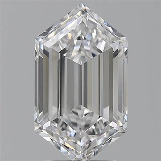 2.98ct Hexagonal Lab Grown Diamond (Colour D, Clarity IF, IGI Certified)