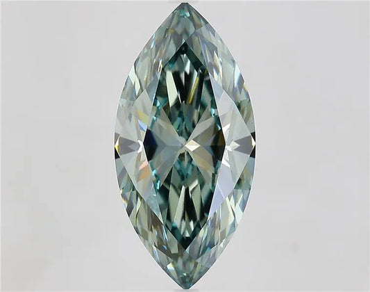 7.21ct Marquise Lab Grown Diamond (Colour Fancy Vivid Green, Clarity VS1, IGI Certified)