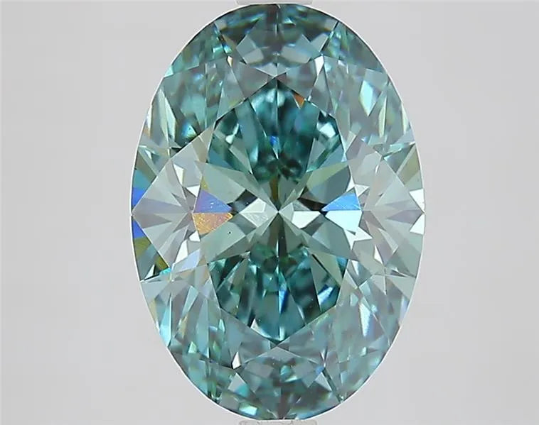 3.03ct Oval Lab Grown Diamond (Colour Fancy Vivid Green, Clarity VS1, IGI Certified)
