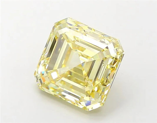 7.73ct Square emerald Lab Grown Diamond (Colour Fancy Yellow, Clarity VS1, IGI Certified)
