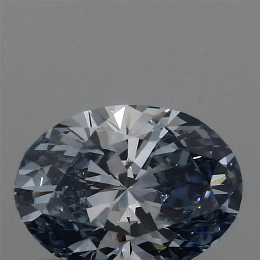 0.52ct Oval Lab Grown Diamond (Colour Fancy Blue, Clarity VVS2, IGI Certified)