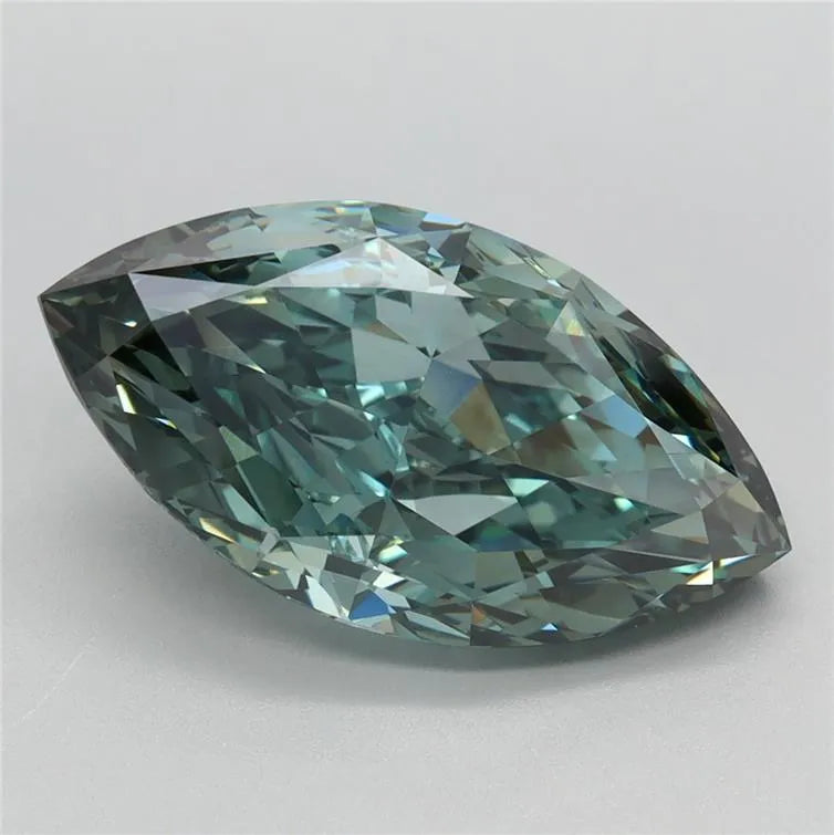 4.24ct Marquise Lab Grown Diamond (Colour Fancy Vivid Green, Clarity VVS2, IGI Certified)
