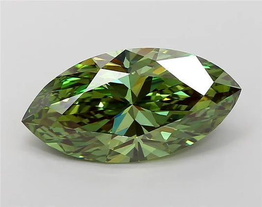 5.09ct Marquise Lab Grown Diamond (Colour Fancy Vivid Green, Clarity VS1, IGI Certified)
