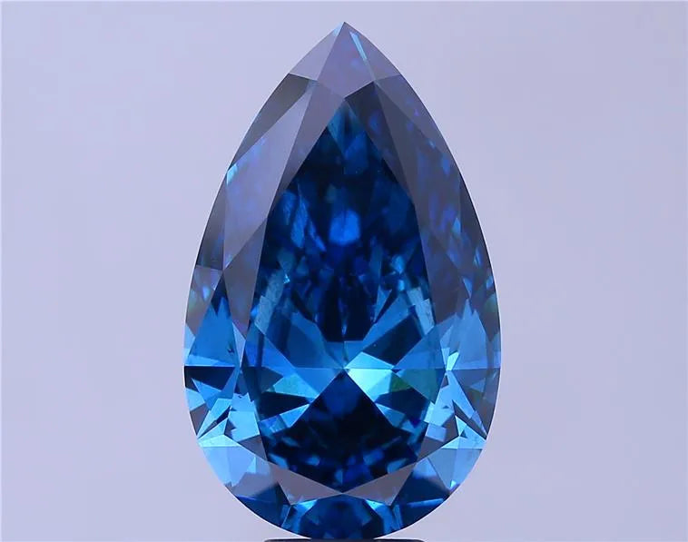 10.03ct Pear Lab Grown Diamond (Colour Fancy Deep Blue, Clarity VS2, IGI Certified)
