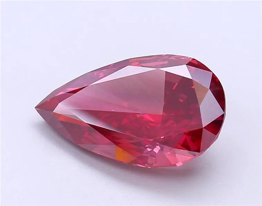 5.27ct Pear Lab Grown Diamond (Colour Fancy Deep Pink, Clarity VS1, IGI Certified)