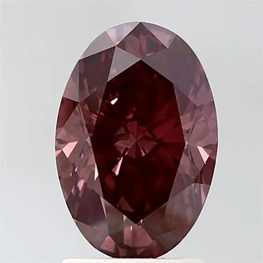 2.00ct Oval Lab Grown Diamond (Colour Fancy Brownish Pink, Clarity VS1, IGI Certified)