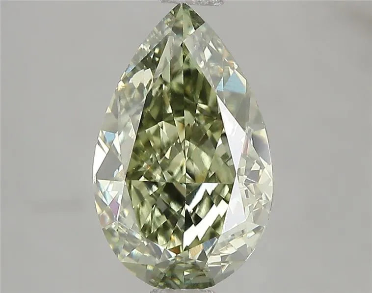 3.07ct Pear Lab Grown Diamond (Colour Fancy Vivid Green, Clarity VS1, IGI Certified)