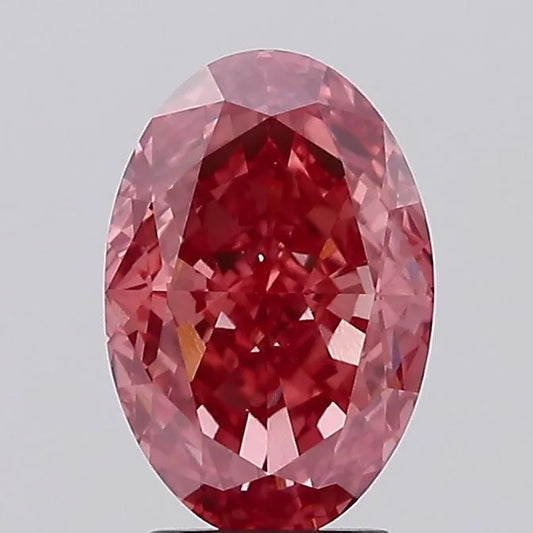 3.19ct Oval Lab Grown Diamond (Colour Fancy Vivid Pink, Clarity VS1, IGI Certified)