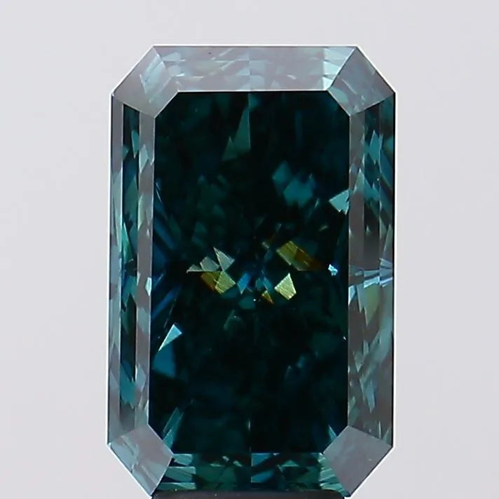 7.02ct Radiant Lab Grown Diamond (Colour Fancy Deep Blue Green, Clarity VS2, IGI Certified)