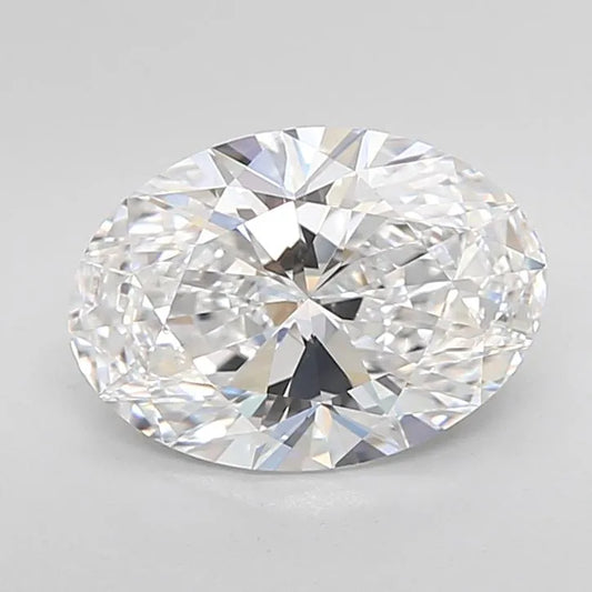 3.00ct Oval Lab Grown Diamond (Colour D, Clarity IF, Cut EX, IGI Certified)