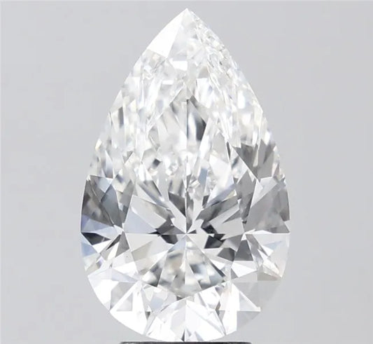 3.01ct Pear Lab Grown Diamond (Colour F, Clarity VVS2, IGI Certified)