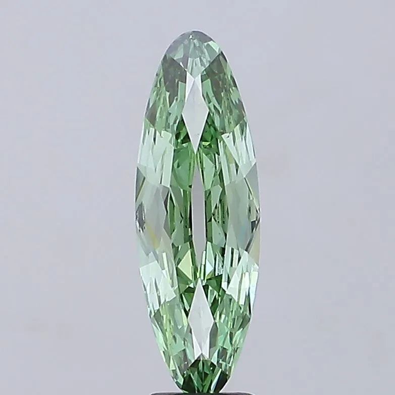 3.03ct Oval Lab Grown Diamond (Colour Fancy Vivid Green, Clarity VS1, IGI Certified)