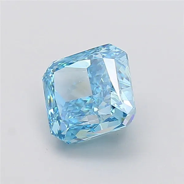 3.03ct Square radiant Lab Grown Diamond (Colour Fancy Vivid Blue, Clarity VS1, IGI Certified)