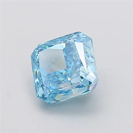 3.03ct Square radiant Lab Grown Diamond (Colour Fancy Vivid Blue, Clarity VS1, IGI Certified)