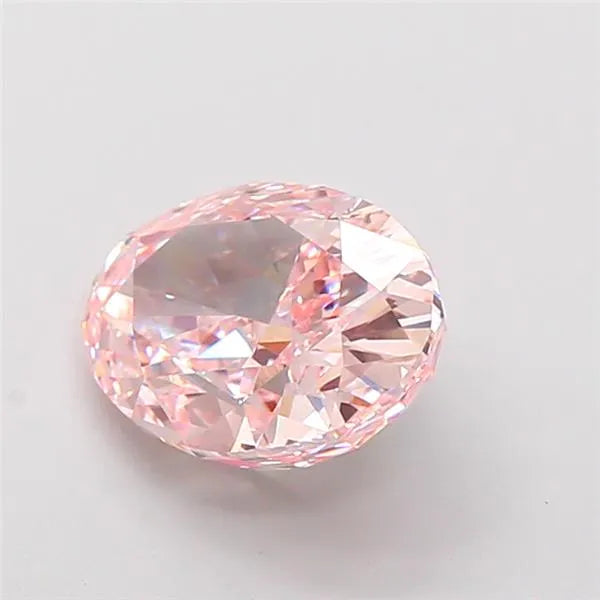 3.05ct Oval Lab Grown Diamond (Colour Fancy Vivid Pink, Clarity VVS1, IGI Certified)