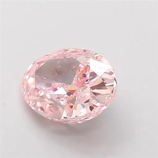 3.05ct Oval Lab Grown Diamond (Colour Fancy Vivid Pink, Clarity VVS1, IGI Certified)