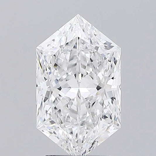 3.07ct Hexagonal Lab Grown Diamond (Colour D, Clarity VVS1, IGI Certified)
