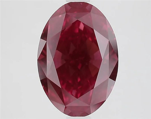 3.08ct Oval Lab Grown Diamond (Colour Fancy Vivid Pink, Clarity VVS2, IGI Certified)
