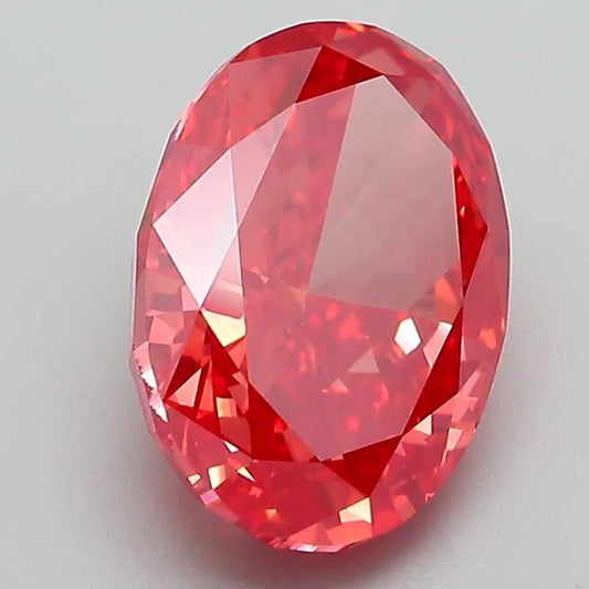 3.09ct Oval Lab Grown Diamond (Colour Fancy Vivid Pink, Clarity VS1, IGI Certified)