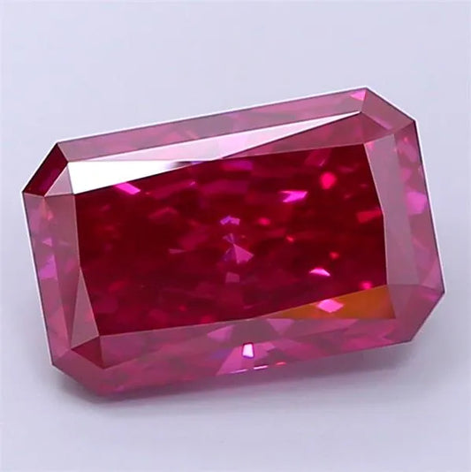 3.55ct Radiant Lab Grown Diamond (Colour Fancy Vivid Pink, Clarity VS1, IGI Certified)
