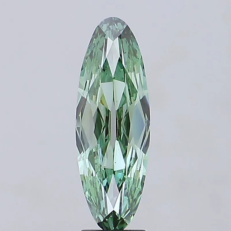 3.69ct Oval Lab Grown Diamond (Colour Fancy Vivid Green, Clarity VS1, IGI Certified)