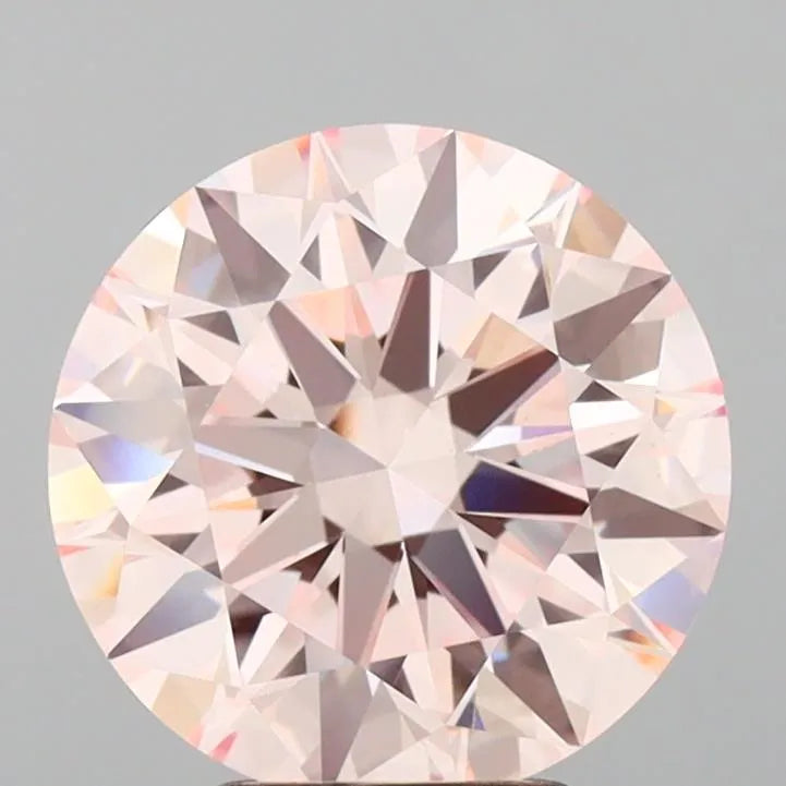 4.00ct Round Lab Grown Diamond (Colour Fancy Pink, Clarity VS1, Cut ID, IGI Certified)