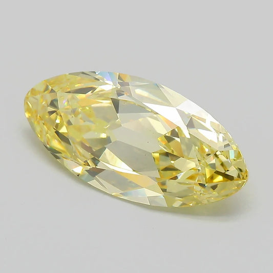 4.07ct Oval Lab Grown Diamond (Colour Fancy Yellow, Clarity VS1, IGI Certified)
