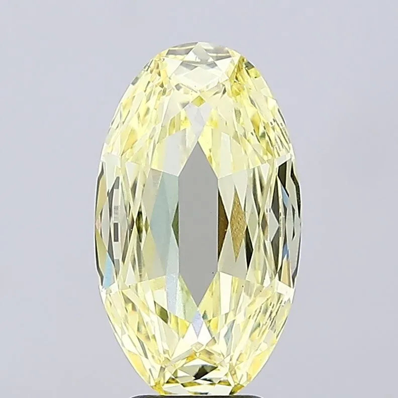 4.10ct Oval Lab Grown Diamond (Colour Fancy Yellow, Clarity VS1, IGI Certified)