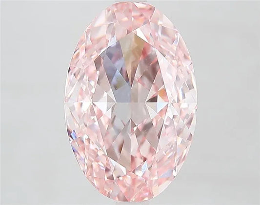 4.33ct Oval Lab Grown Diamond (Colour Fancy Vivid Pink, Clarity VVS2, IGI Certified)