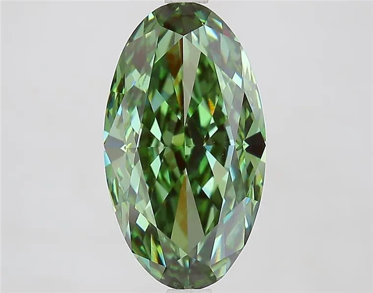 4.58ct Oval Lab Grown Diamond (Colour Fancy Vivid Green, Clarity VVS2, IGI Certified)