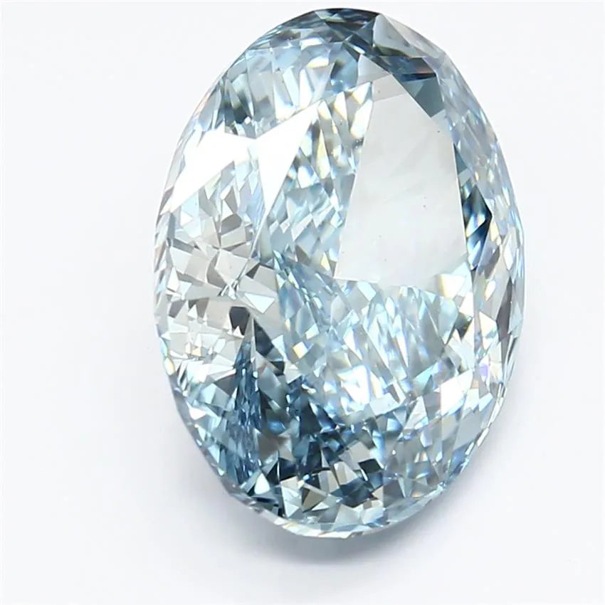 4.81ct Oval Lab Grown Diamond (Colour Fancy Vivid Blue, Clarity VS1, IGI Certified)