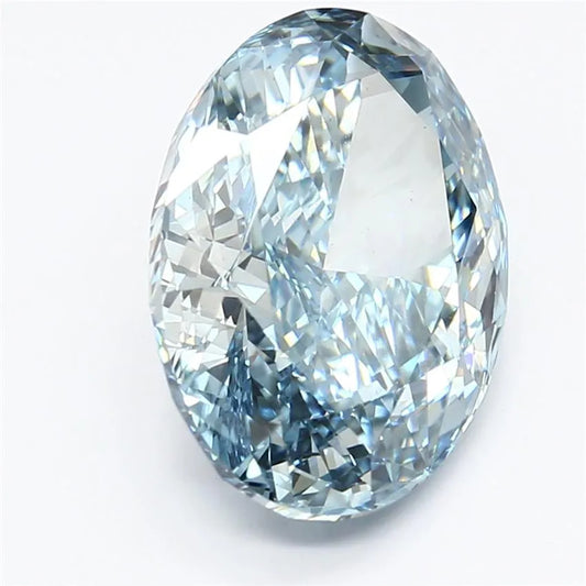 4.81ct Oval Lab Grown Diamond (Colour Fancy Vivid Blue, Clarity VS1, IGI Certified)