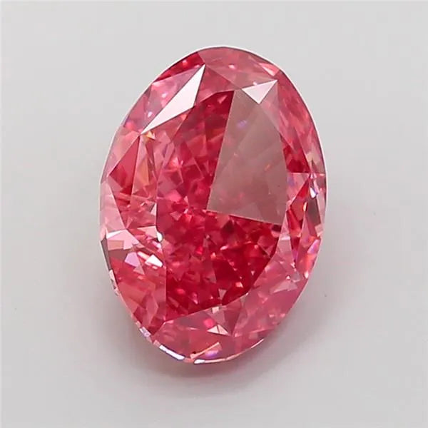 5.01ct Oval Lab Grown Diamond (Colour Fancy Vivid Pink, Clarity VS1, IGI Certified)