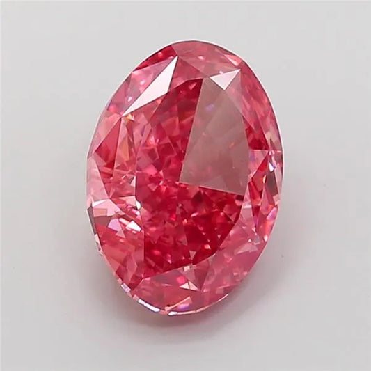5.01ct Oval Lab Grown Diamond (Colour Fancy Vivid Pink, Clarity VS1, IGI Certified)