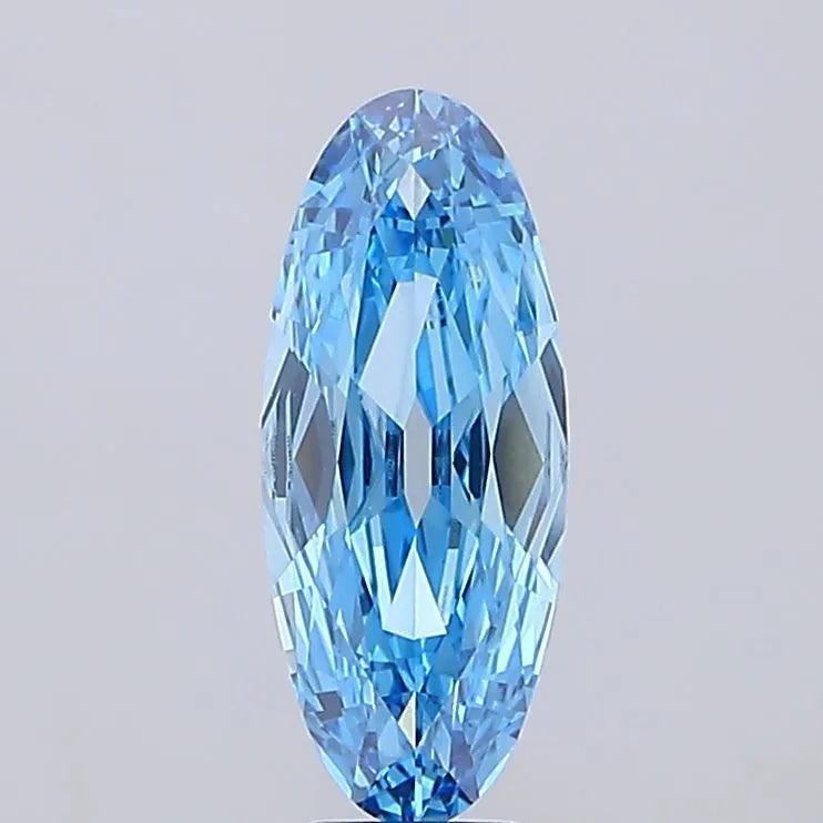 5.02ct Oval Lab Grown Diamond (Colour Fancy Vivid Blue, Clarity VVS2, IGI Certified)