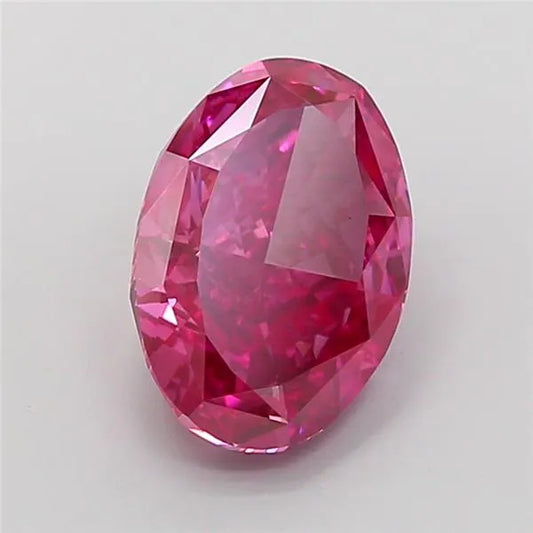 5.03ct Oval Lab Grown Diamond (Colour Fancy Vivid Pink, Clarity VS1, IGI Certified)