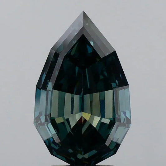 5.23ct Pear Lab Grown Diamond (Colour Fancy Deep Blueish Green, Clarity VVS1, IGI Certified)