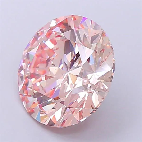 5.26ct Round Lab Grown Diamond (Colour Fancy Pink, Clarity VS1, Cut ID, IGI Certified)