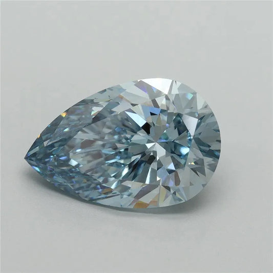 5.49ct Pear Lab Grown Diamond (Colour Fancy Vivid Blue, Clarity VS2, IGI Certified)