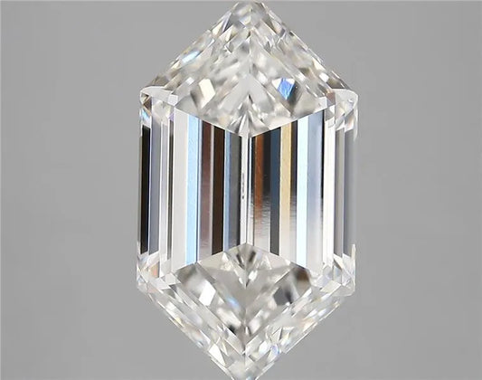 5.57ct Hexagonal Lab Grown Diamond (Colour F, Clarity VVS1, IGI Certified)