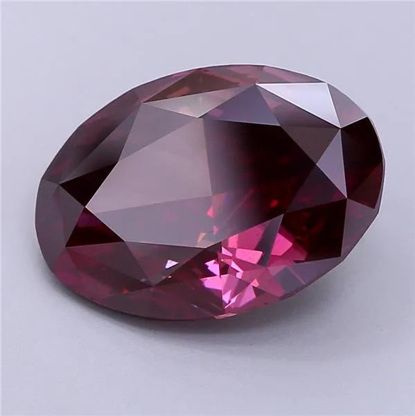 6.21ct Oval Lab Grown Diamond (Colour Fancy Deep Brownish Pink, Clarity VS1, IGI Certified)