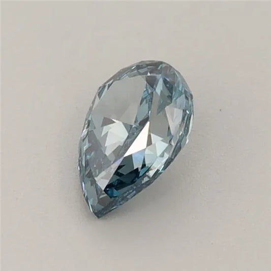 0.56ct Pear Lab Grown Diamond (Colour Fancy Vivid Blue, Clarity VS1, IGI Certified)